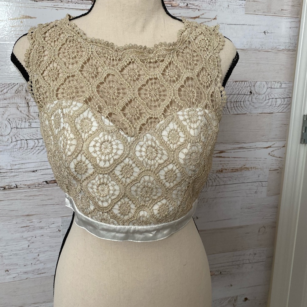 Super Cool Sequin Hearts Design Crop